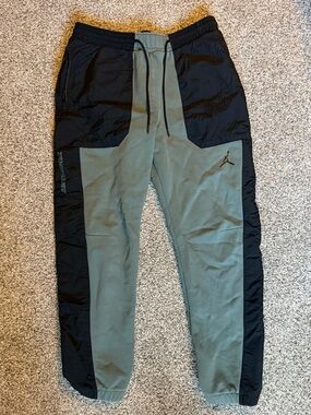 Jordan Olive Green and Black Colorblock Joggers